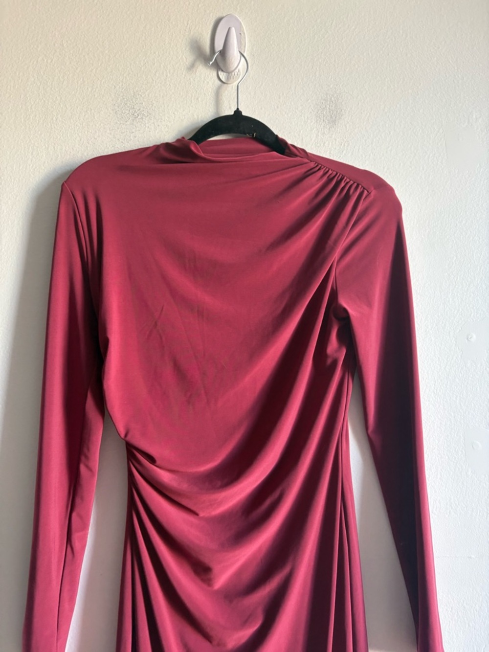 Aritzia Wilfred Sz S Fernanda Raspberry Long Sleeves Midi Dress - Picture 3 of 13